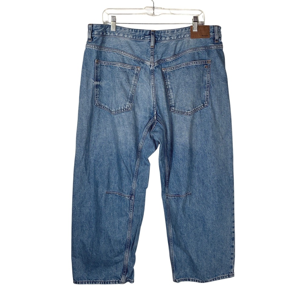 Madewell Womens The Curvy Darted Barrel Leg Jean Size 32 Blue - Picture 3 of 16